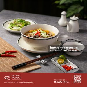Bộ tô nông đựng bún riêu ốc bò Tịnh Tuyến Bát Tràng