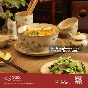 Bộ tô sâu Đào Chuồn cho quán ẩm thực Việt