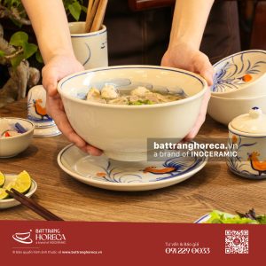 Bộ tô sâu Ô Kê cho quán phở gà Bát Tràng