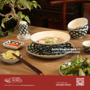 Bộ tô yêu Hoa Chanh cho quán bún măng vịt Bát Tràng