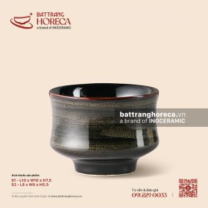 Cốc (chén) eo dáng đốt trúc không quai - Huyền Sa