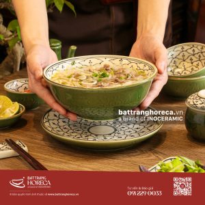 Combo tô sâu Lục Hoa đựng phở Bát Tràng