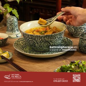Combo tô sâu loe Vân Cúc đựng bún cá rô