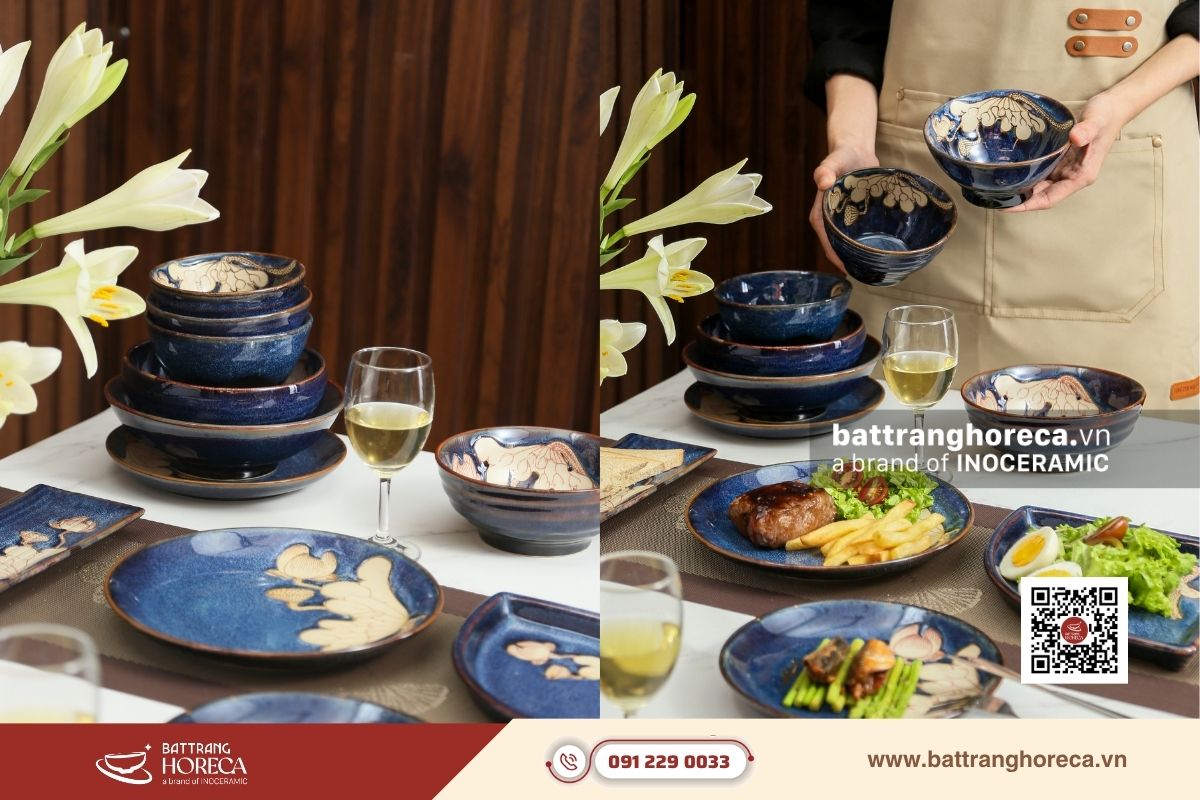 Đặc điểm thiết kế độc đáo của bát đĩa nhà hàng Trung