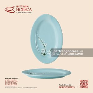 Đĩa bầu dục (oval) - Đào Trắng