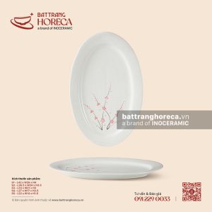 Đĩa bầu dục (oval) - Đào Hồng