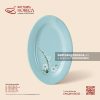 Đĩa bầu dục (oval) - Đào Trắng - Bát Tràng Horeca Đĩa bầu dục (oval) - Đào Trắng