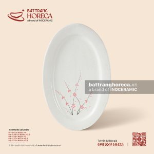 Đĩa bầu dục (oval) - Đào Hồng