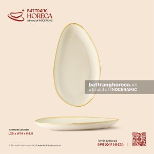 Đĩa bầu dục (oval) xoài 28 x 14cm - Mộc Sa