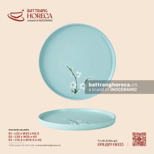 Đĩa bệt (khay pizza) - Đào Trắng
