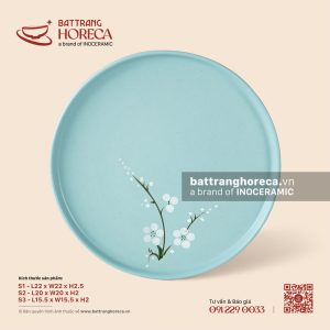 Đĩa bệt (khay pizza) - Đào Trắng