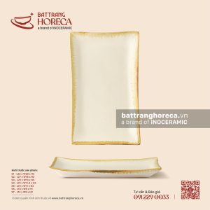 Đĩa chữ nhật - Mộc Sa