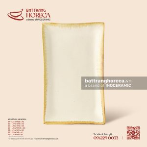 Đĩa chữ nhật - Mộc Sa