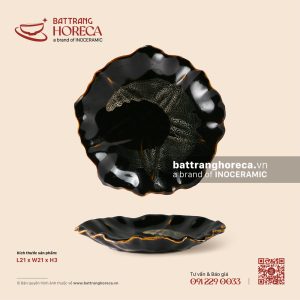 Đĩa hoa gân 21cm - Huyền Sa