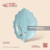 Đĩa lá bỏng 24 x 17cm - Đào Trắng