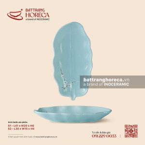 Đĩa lá chuối - Đào Trắng