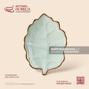 Đĩa lá hồng 25 x 17.5cm - Thanh Ngọc