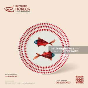 Đĩa lót chén tròn 15cm - Ngư Vũ Hồng