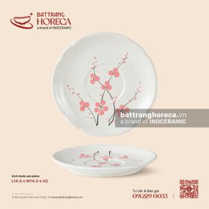 Đĩa lót hoa 14.5cm - Đào Hồng