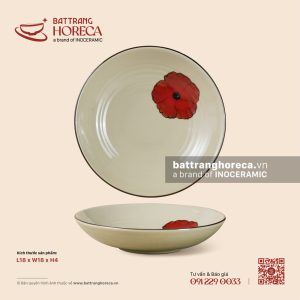 Đĩa pháp 18cm – Yên Hồng – Men tro