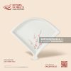 Đĩa quạt 29 x 25cm - Đào Hồng - Bát Tràng Horeca Đĩa quạt 29 x 25cm - Đào Hồng