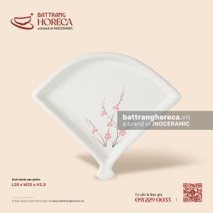 Đĩa quạt 29 x 25cm - Đào Hồng
