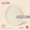 Đĩa tròn phẳng (khay pizza) - Mộc Sa - Bát Tràng Horeca Đĩa tròn phẳng (khay pizza) - Mộc Sa
