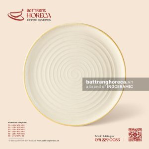 Đĩa tròn phẳng (khay pizza) - Mộc Sa