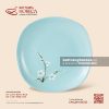 Đĩa vuông ảo - Đào Trắng - Bát Tràng Horeca Đĩa vuông ảo - Đào Trắng