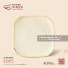 Đĩa vuông ảo - Mộc Sa - Bát Tràng Horeca Đĩa vuông ảo - Mộc Sa