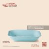 Đĩa vuông sâu lòng 20cm - Đào Trắng