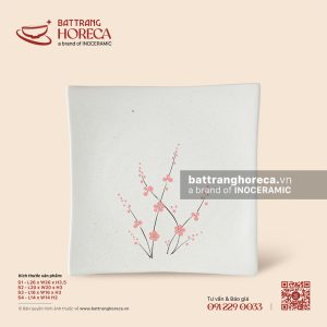 Đĩa vuông vếch - Đào Hồng