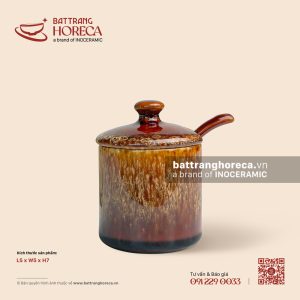 Hũ đựng gia vị tương ớt kèm thìa 5cm - Hoả Vũ