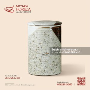 Hũ đựng trà trụ 12cm - Địa Nhã
