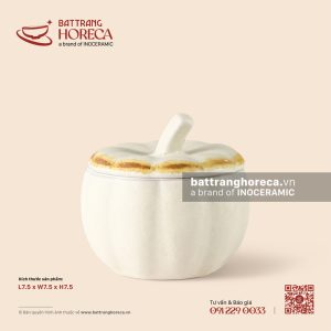 Hũ kẹo mứt dáng quả bí 7.5cm - Mộc Sa