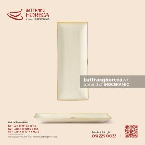 Khay chữ nhật ảo dài - Mộc Sa