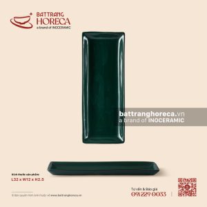 Khay chữ nhật dài 32 x 12cm - Lục Diệp