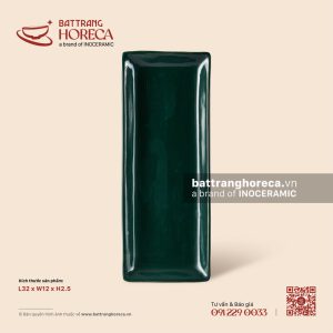 Khay chữ nhật dài 32 x 12cm - Lục Diệp