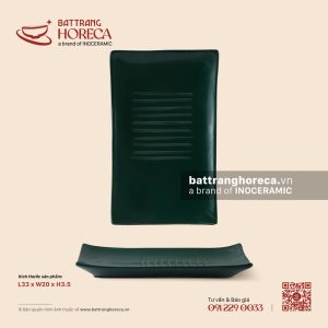 Khay chữ nhật nan 33 x 20cm - Lục Diệp