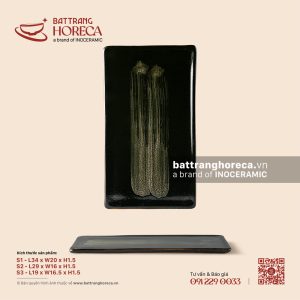 Khay chữ nhật phẳng (khay sushi) - Huyền Sa