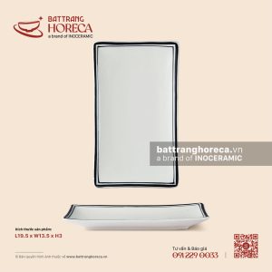 Khay khăn 19.5 x 13.5cm - Tịnh Tuyến - Men ngà