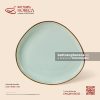 Khay tam giác ảo 26 x 24cm - Thanh Ngọc - Bát Tràng Horeca Khay tam giác ảo 26 x 24cm - Thanh Ngọc