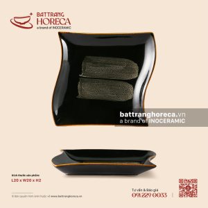 Khay vuông lượn 20cm - Huyền Sa