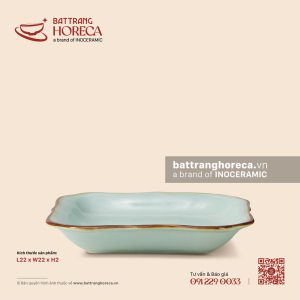 Khay vuông lượn 22cm - Thanh Ngọc