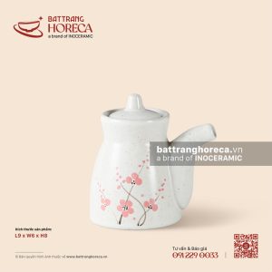 Lọ (bình) mắm, tương không quai 9 x 6cm - Đào Hồng