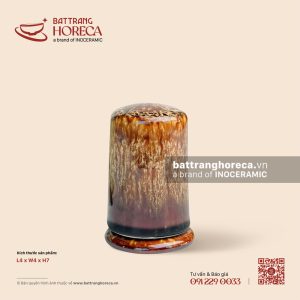 Lọ (ống) tăm trụ thấp kèm nắp 4cm - Hoả Vũ