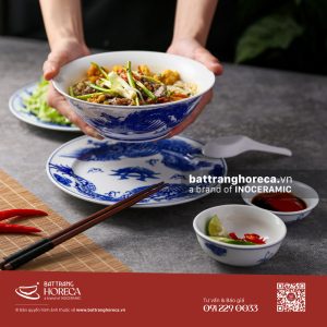 Set tô loe bán bún riêu bò Long Phụng Bát Tràng
