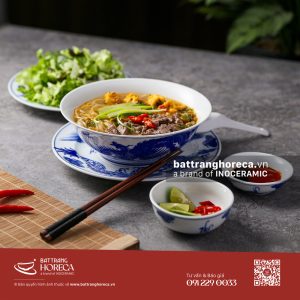 Set tô loe bán bún riêu bò Long Phụng Bát Tràng
