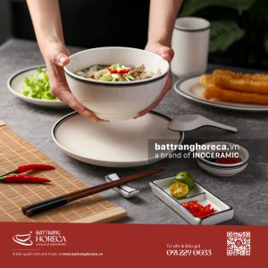 Set tô sâu đựng phở gà Tịnh Tuyến Bát Tràng