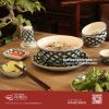Set tô sâu loe Hoa Chanh đựng bún phở bò Bát Tràng